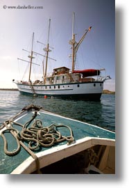 boats, ecuador, equator, galapagos islands, latin america, ropes, sagitta, sails down, vertical, photograph