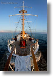 boats, ecuador, equator, fisheye, galapagos islands, latin america, sagitta, sails up, vertical, photograph