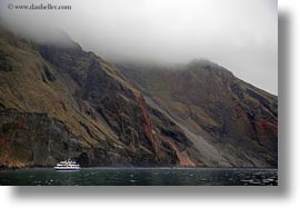 boats, cliffs, ecuador, equator, galapagos islands, horizontal, latin america, santa cruz, photograph
