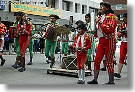 bands, clothes, colors, ecuador, equator, families, horizontal, latin america, men, quito, red, uniforms, photograph