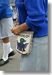 blues, colors, ecuador, equator, knit, latin america, purses, quito, vertical, photograph