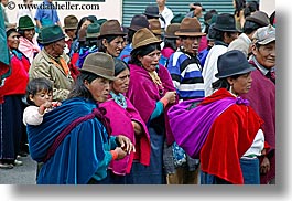 bollo, clothes, colorful, colors, ecuador, equator, hats, horizontal, indigenous, latin america, people, quechua, quito, womens, photograph