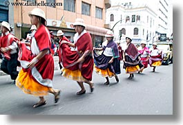 dance, ecuador, equator, horizontal, latin america, motion blur, people, quechua, quito, womens, photograph