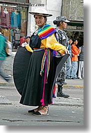 colorful, ecuador, equator, latin america, people, quechua, quito, rainbow, vertical, womens, photograph