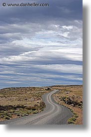 clouds, latin america, patagonia, roads, vertical, photograph