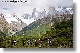 fitz roy, fitzroy, hikers, horizontal, latin america, patagonia, photograph