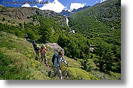 hike, hiking, horizontal, latin america, patagonia, views, waterfalls, photograph