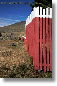 fences, lago viedma, latin america, patagonia, red, vertical, photograph