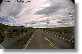 andes, fisheye lens, highways, horizontal, latin america, patagonia, photograph