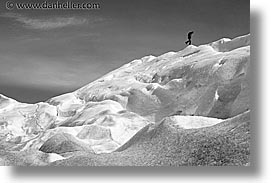 black and white, glacier hiking, glaciers, hiking, horizontal, latin america, moreno glacier, patagonia, photograph