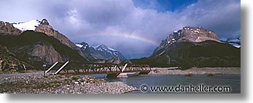 horizontal, latin america, mountains, panoramic, patagonia, rainbow, photograph