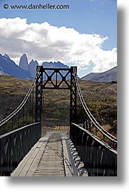 bridge, latin america, patagonia, torres, torres del paine, vertical, photograph