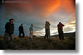 groups, horizontal, latin america, patagonia, sunsets, viewing, wt people, photograph