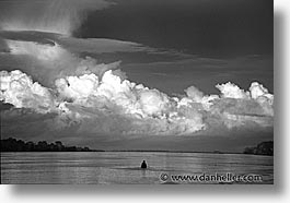 amazon, black and white, horizontal, jungle, latin america, peru, rivers, photograph