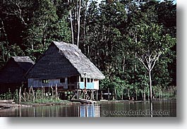 amazon, horizontal, houses, jungle, latin america, peru, river people, rivers, photograph