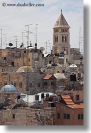 antennas, churches, cityscapes, israel, jerusalem, middle east, redeemer, towers, vertical, photograph