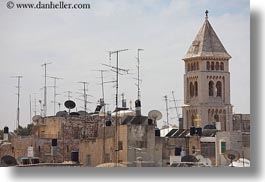 antennas, churches, cityscapes, horizontal, israel, jerusalem, middle east, redeemer, towers, photograph