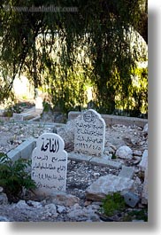 arabic, cemetary, graves, gravestones, israel, jerusalem, language, middle east, muslim, vertical, photograph