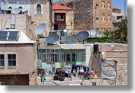 dishes, horizontal, israel, jerusalem, middle east, satellite, photograph