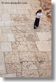 girls, israel, jerusalem, jewish, middle east, people, religious, stones, tiles, vertical, photograph