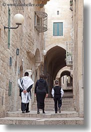 families, israel, jerusalem, jewish, middle east, people, religious, stairs, vertical, walking, photograph