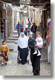 carrying, childrens, girls, israel, jerusalem, middle east, muslim, people, religious, vertical, womens, photograph