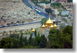 buildings, catholic, christian, churches, horizontal, israel, jerusalem, mary magdalene cathedral, middle east, religious, religious sites, structures, trees, photograph