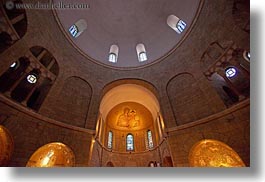 buildings, christian, churches, domes, glow, horizontal, israel, jerusalem, lights, middle east, religious, religious sites, structures, tiling, photograph