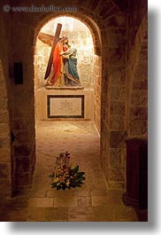 carrying, christian, crosses, fifth, israel, jerusalem, jesus, middle east, religious, religious sites, stations, vertical, photograph