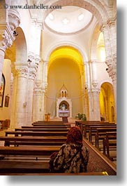 buildings, christian, churches, israel, jerusalem, middle east, pews, praying, religious, religious sites, structures, vertical, womens, photograph