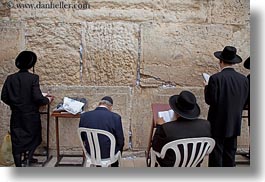 clothes, hats, horizontal, israel, jerusalem, jewish, men, middle east, praying, religious, temples, walls, western, western wall, photograph