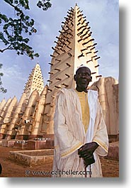 djenne, mali, men, mosques, towers, vertical, west africa, photograph