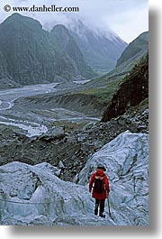 fox glacier, glaciers, hiking, new zealand, vertical, photograph