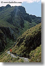 hikers, new zealand, routeburn, scenics, vertical, photograph