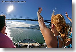 alaska, america, bridge, cruise ships, deck, fisheye lens, horizontal, north america, people, united states, photograph