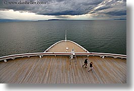 alaska, america, clouds, cruise ships, deck, horizontal, north america, people, united states, photograph