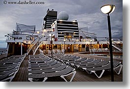 alaska, america, chairs, cruise ships, deck, eve, evening, horizontal, north america, united states, photograph