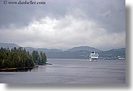 alaska, america, cruise ships, fog, horizontal, north america, ships, united states, photograph