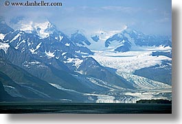 alaska, america, distant, glaciers, horizontal, north america, united states, photograph