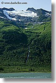 alaska, america, glaciers, mountains, north america, tops, united states, vertical, photograph