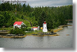 alaska, america, horizontal, lighthouses, north america, red, roofs, united states, photograph