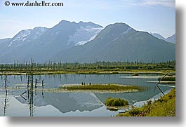 alaska, america, horizontal, mountains, north america, reflections, rivers, united states, photograph