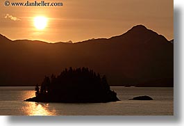 alaska, america, horizontal, mountains, north america, sun ocean, sunsets, united states, water, photograph