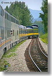 alaska, america, north america, trains, united states, vertical, photograph