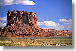 america, arizona, desert southwest, horizontal, houses, monument, monument valley, north america, united states, western usa, photograph
