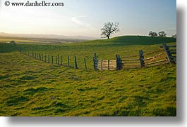 america, california, fences, fields, green, horizontal, long, north america, scenics, sonoma, united states, west coast, western usa, photograph