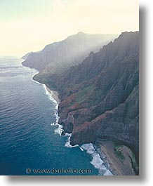 america, hawaii, mountains, north america, shores, united states, vertical, photograph