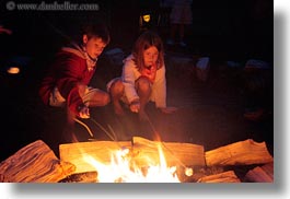 activities, america, boys, campfire, childrens, fire, girls, horizontal, idaho, marshmellows, north america, people, red horse mountain ranch, roasting, united states, photograph