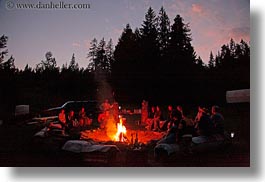 activities, america, around, campfile, campfire, fire, horizontal, idaho, north america, people, red horse mountain ranch, united states, photograph
