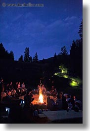 activities, america, around, campfile, campfire, fire, idaho, north america, people, red horse mountain ranch, united states, vertical, photograph